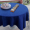 纯棉加厚蓝染桌布手工靛蓝植染台布民族风长桌圆桌盖布蓝色茶席