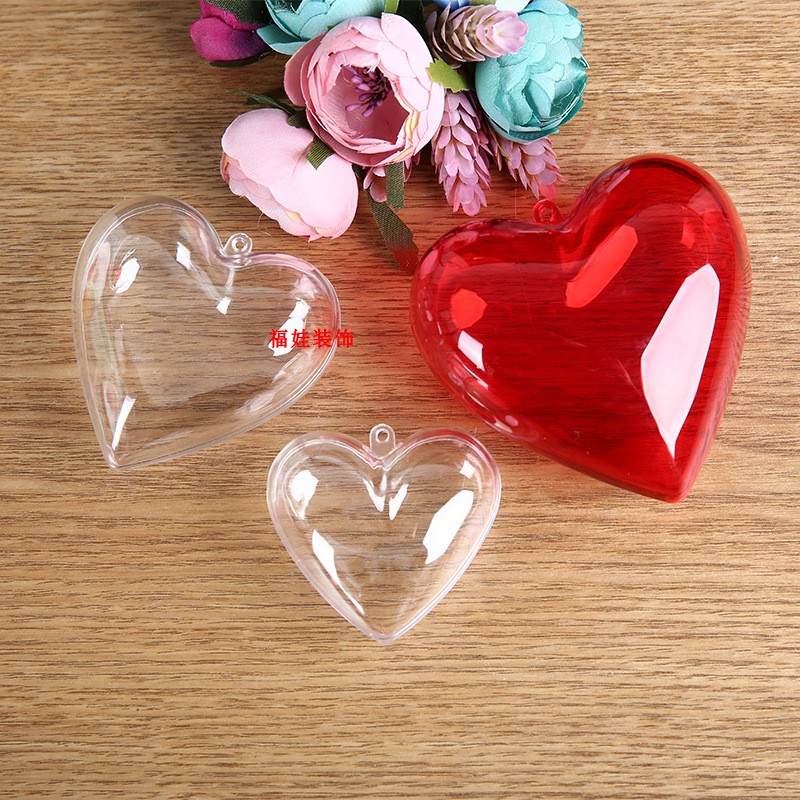 透明球心形球塑料空心喜糖盒装饰球创意糖果盒子婚庆创意结婚礼品