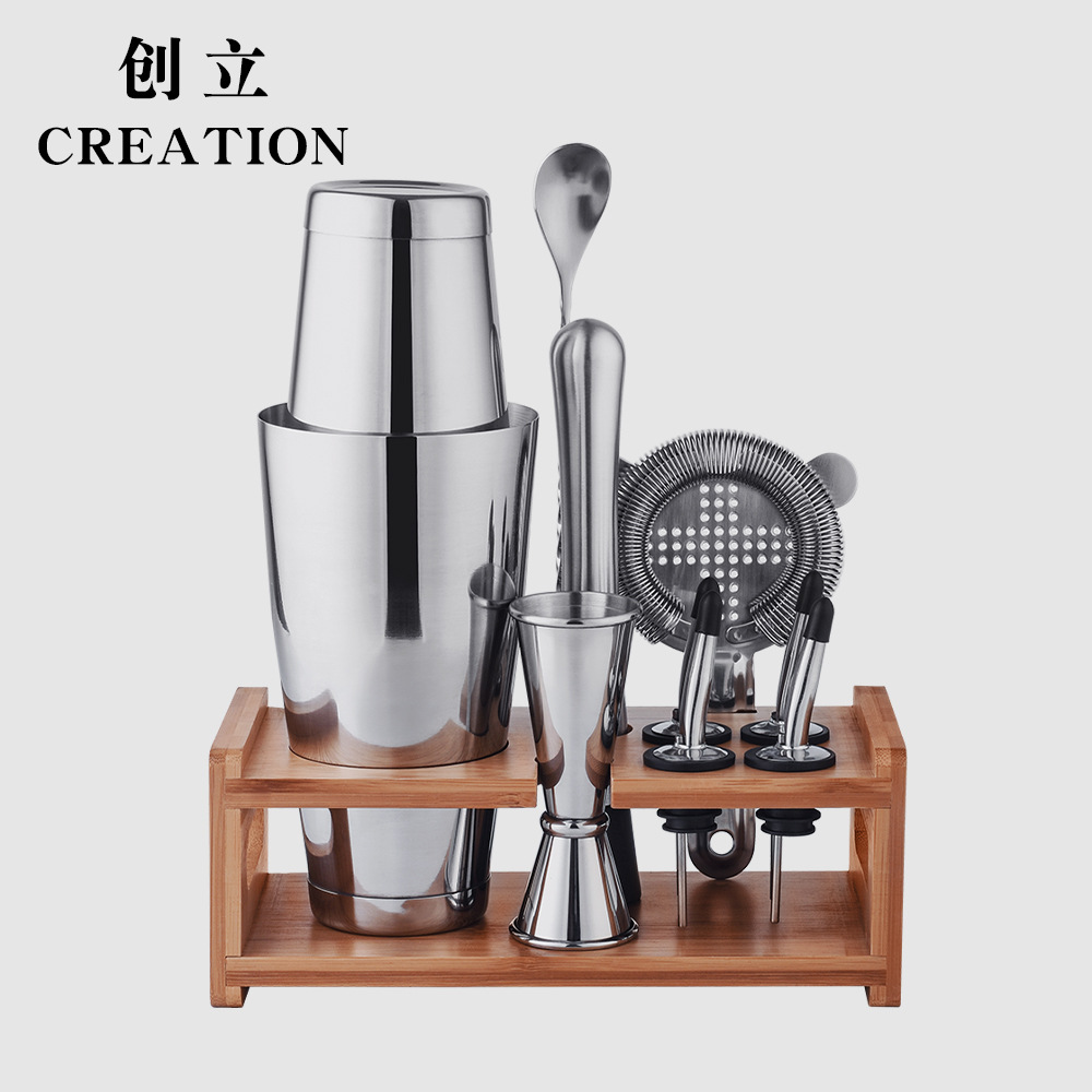 New 800ml Stainless Steel Cocktail Shaker mixing tool set