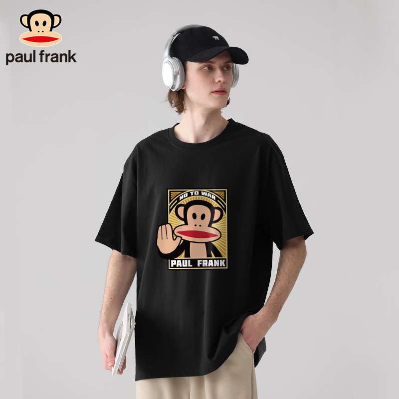 Paulfrank/大嘴猴美式oversize短袖男款夏季重磅潮牌男生纯棉T恤