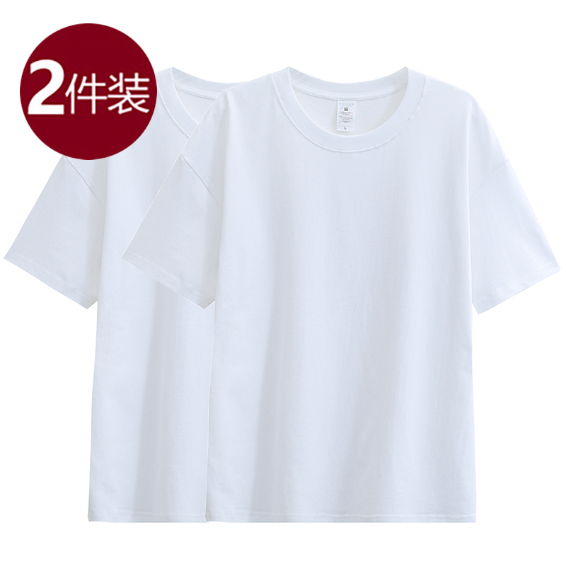 日本良品100%纯棉短袖t恤女夏2024新款女装大码半袖白色不透上衣