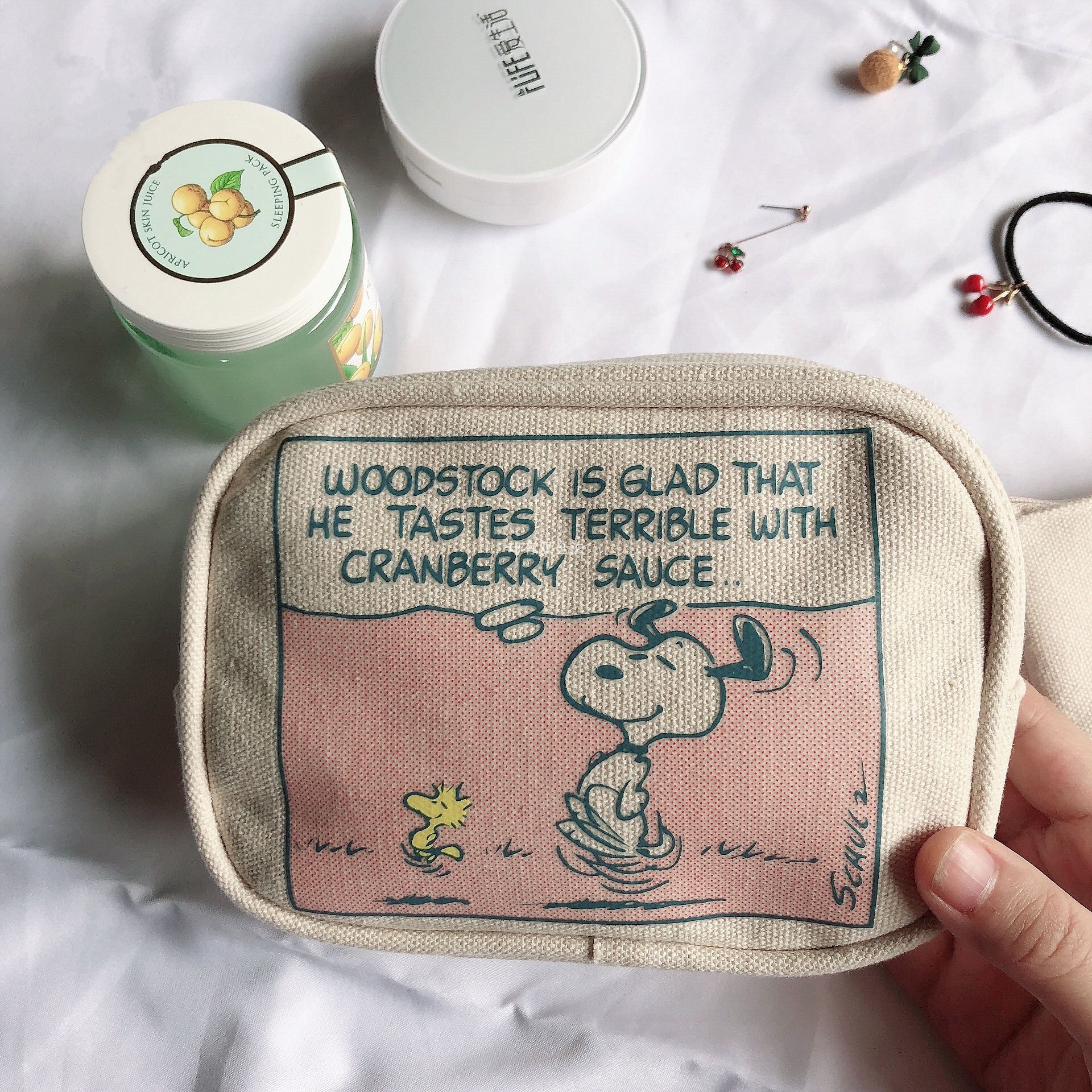 Snoopy史努比卡通印花化妆包便携小包收纳包洗漱包零钱包口红小包