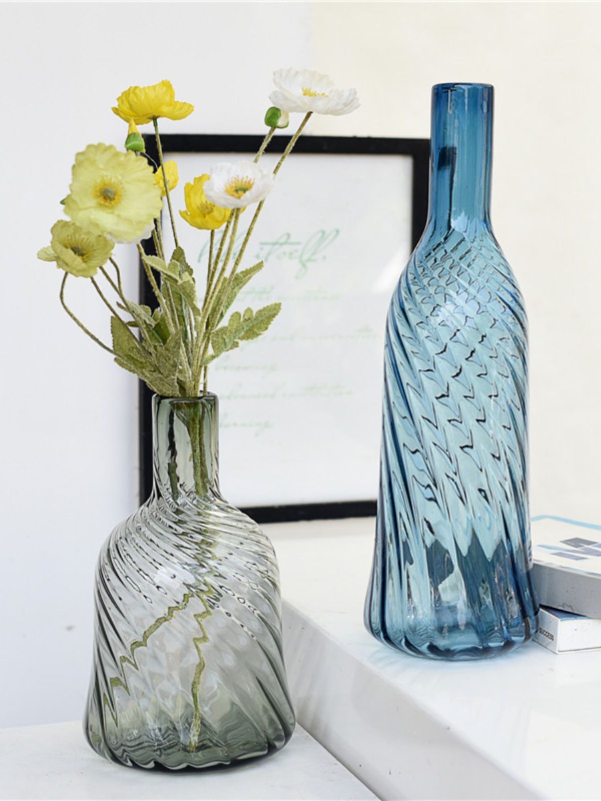 每周一三五上新/简约现代时尚彩色玻璃花瓶家居装饰品摆件B11-1-5