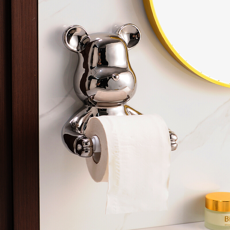 卫生间纸巾架厕所防水壁挂式置物架家用免打孔创意装饰抽纸卷纸筒