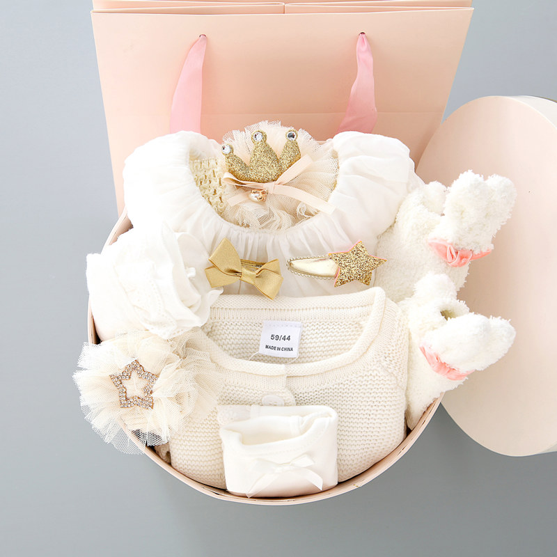 春秋新生婴儿衣服套装母婴用品婴儿礼盒白雪公主满月百日周岁礼物