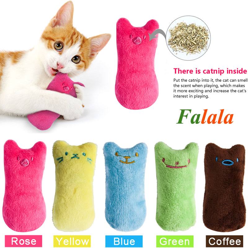 Teeth Grinding Catnip Toys Funny Interactive Plush Cat Toy P