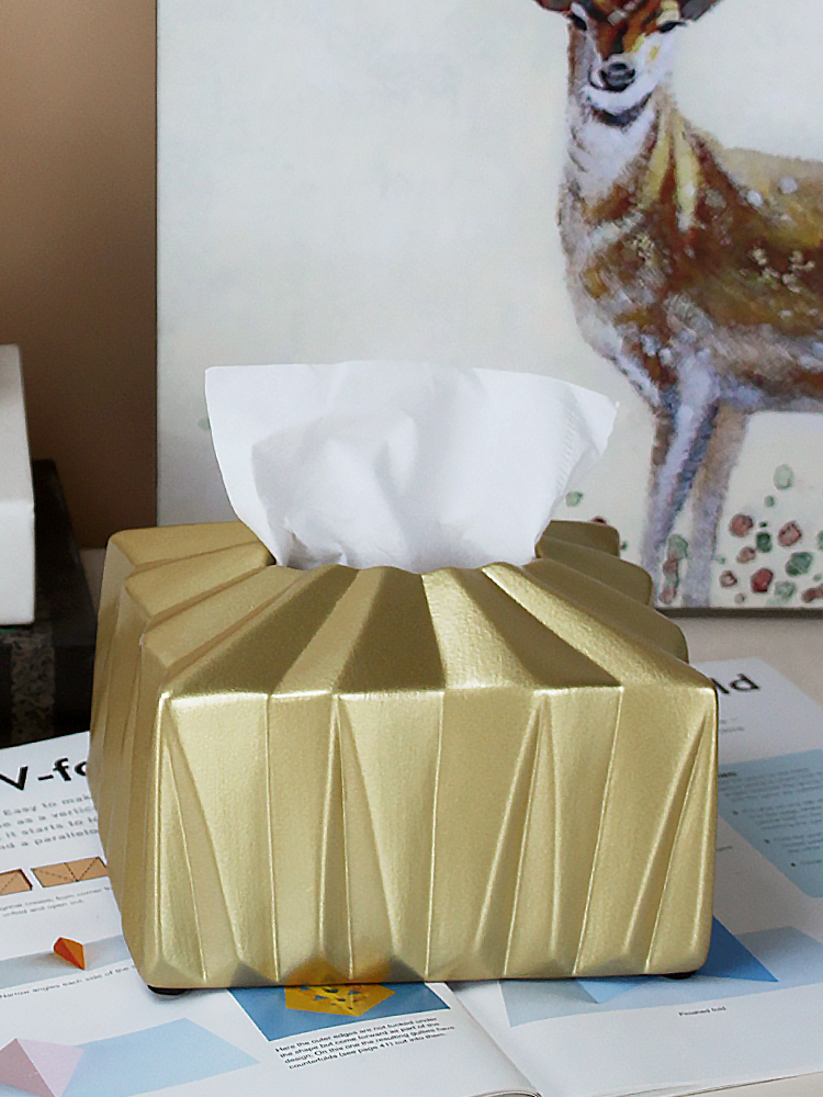 纸巾盒客厅现代轻奢创意北欧简约茶几抽纸盒陶瓷装饰餐桌纸抽盒