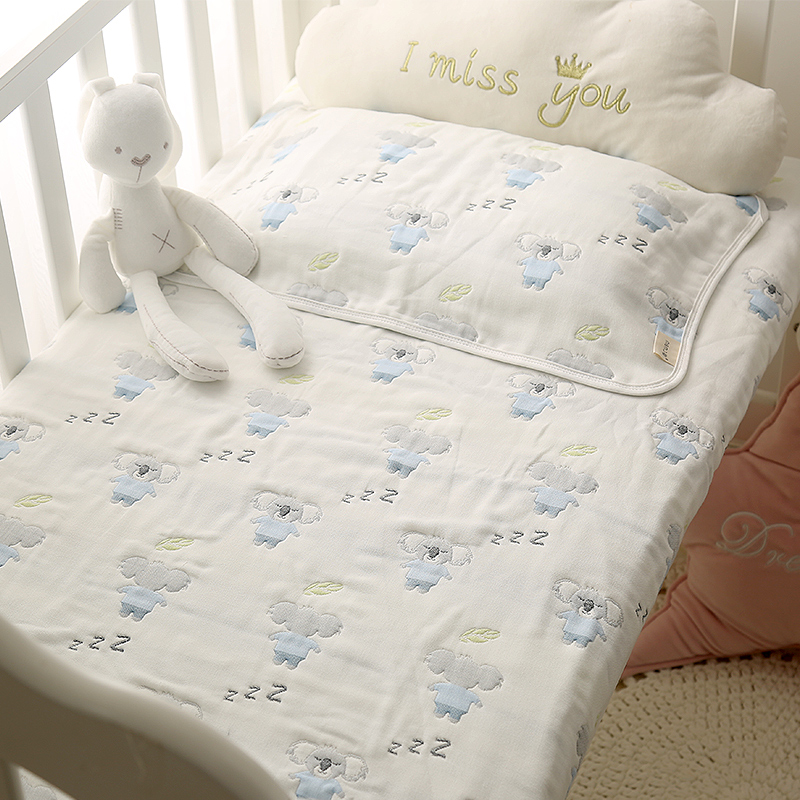 A类婴儿纱布床单纯棉加厚保暖宝宝床单儿童盖毯新生儿春夏床单件