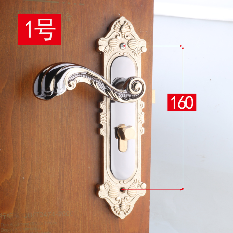 家用锁具卧室木门锁欧式把手老式孔距160通用型大小50锁体