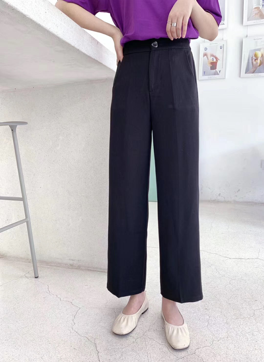 【F D】春季新款 版型显瘦 西装质感休闲阔腿裤