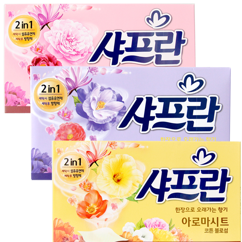 韩国洗衣纸香纸 衣物护理剂纸抽式衣服柔顺剂 防静电持久留香正品