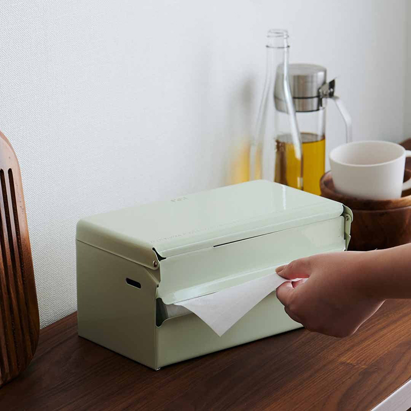 日本DULTON复古纸巾盒卫生间客厅厨房抽纸盒金属悬挂式可配免打孔