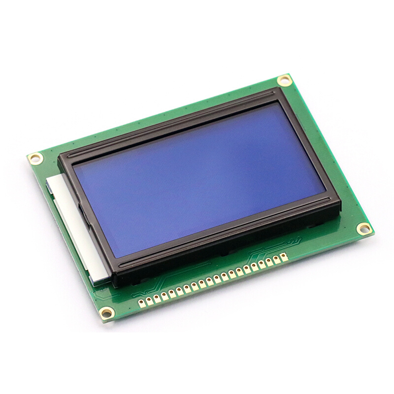 WGSD  LCD 12864 显示屏带中文字库带背光12864B-3.3V 蓝屏*