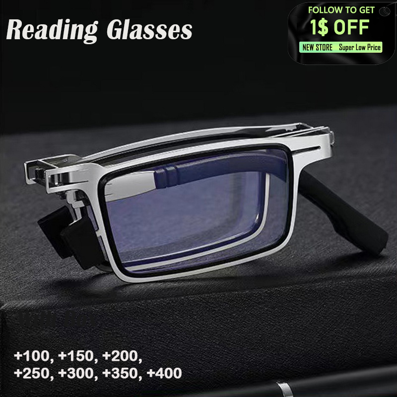Portable Smart Folding Reading Glasses Blue Light Blocking F