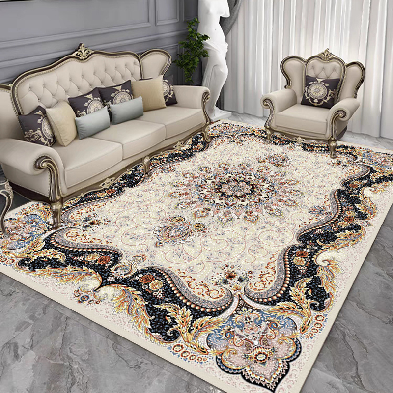 法式复古地毯波斯风客厅沙发茶几毯美式轻奢高级感大面积卧室床边