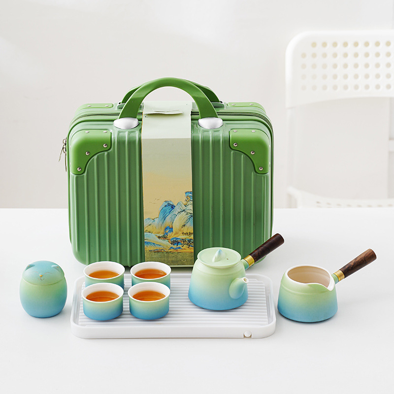 陶瓷功夫旅行茶具套装高端轻奢便携商务送客户伴手礼品定制