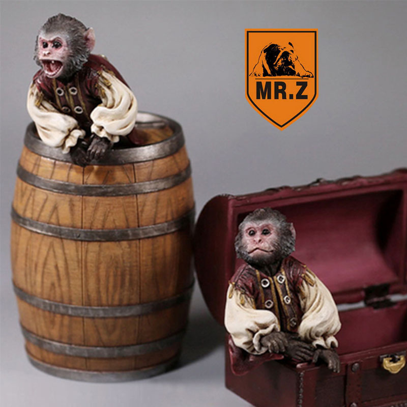 Mr.Z加勒比海盗猴子周边模型仿真小动物场景树脂摆件创意手办模玩