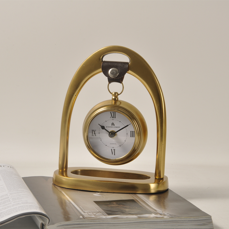 北欧进口轻奢客厅坐钟钟表摆件创意家用台钟美式床头柜钟桌面座钟