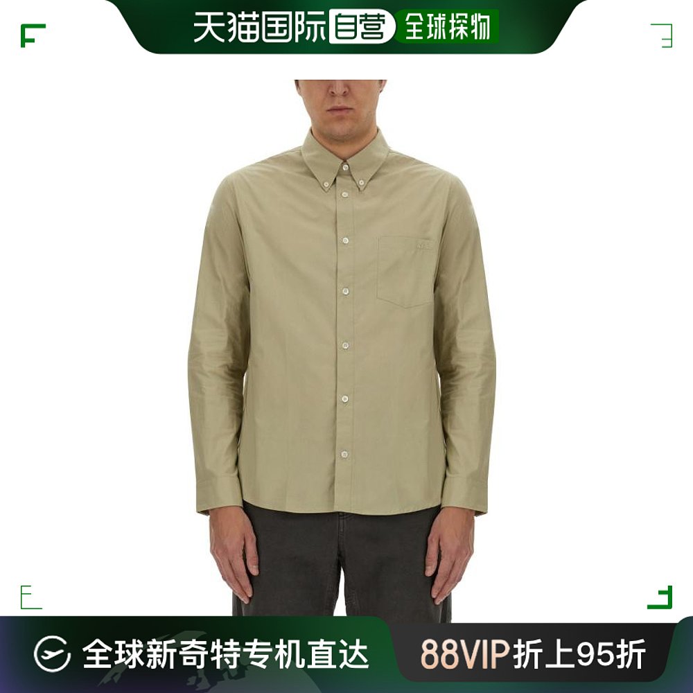 韩国直邮A.P.C.24SS长袖衬衫男COEVDH12509 KAN BEIGE