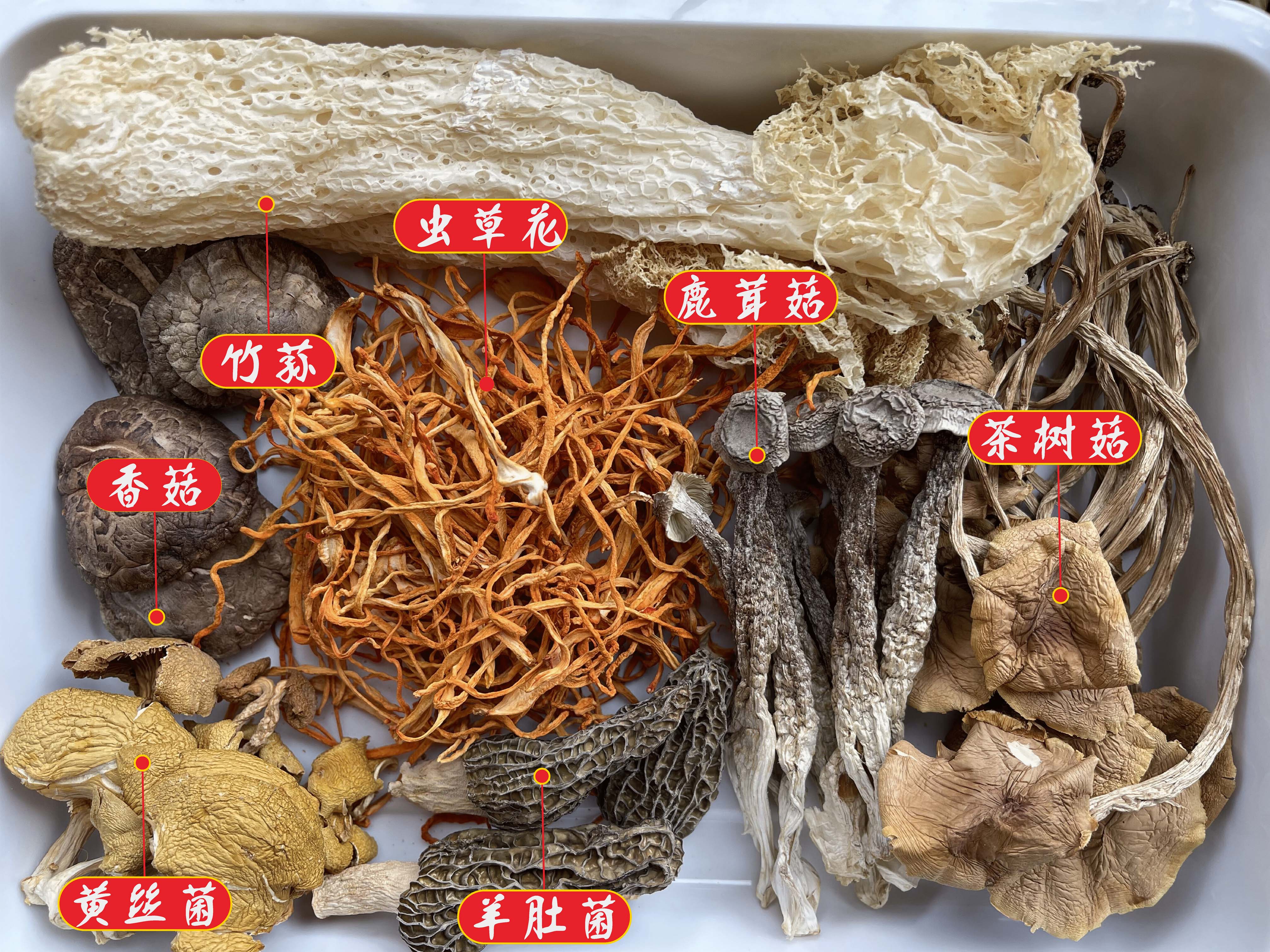 羊肚菌竹荪菌菇汤包七种菌菇七珍汤包煲汤70克煲汤