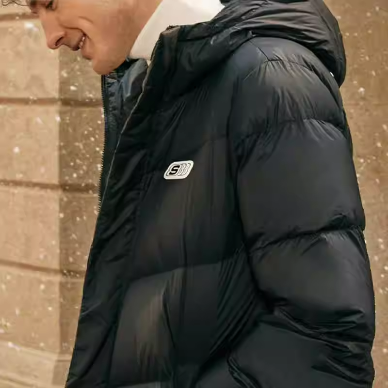 斯凯奇冬季新品羽绒服男女同款保暖短款连帽外套防风上衣L422U074