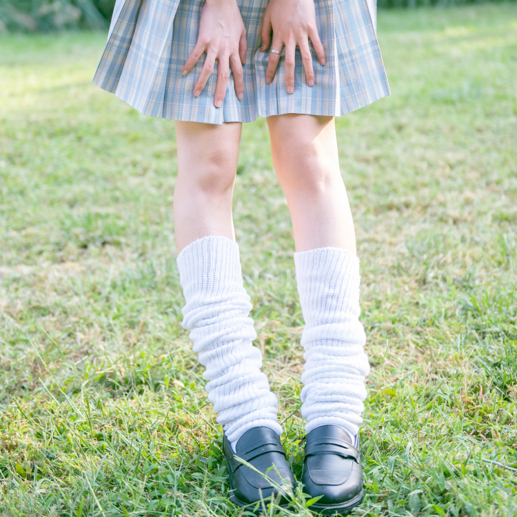 日系jk制服堆堆袜女日本松垮泡泡大象袜cos动漫学生纯色半截长袜