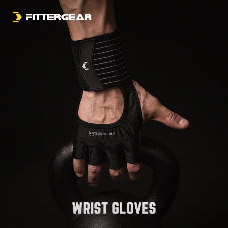 FitterGear 健身半指手套单杠器械训练运动防滑透气硬拉护腕护具