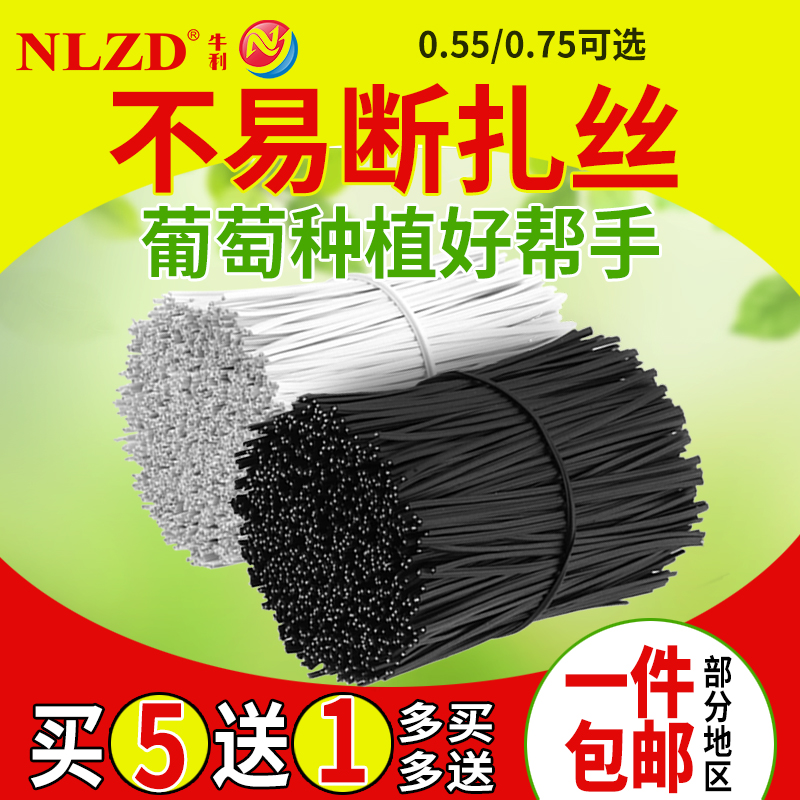 牛利电缆绑丝葡萄绑枝扎丝电镀锌0.55mm包塑铁丝园艺扎条扎线塑料