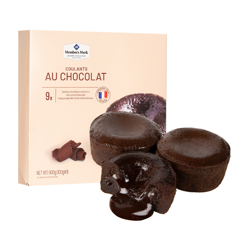 山姆超市 法国进口 流心巧克力蛋糕900g(100g*9)休闲零食早点