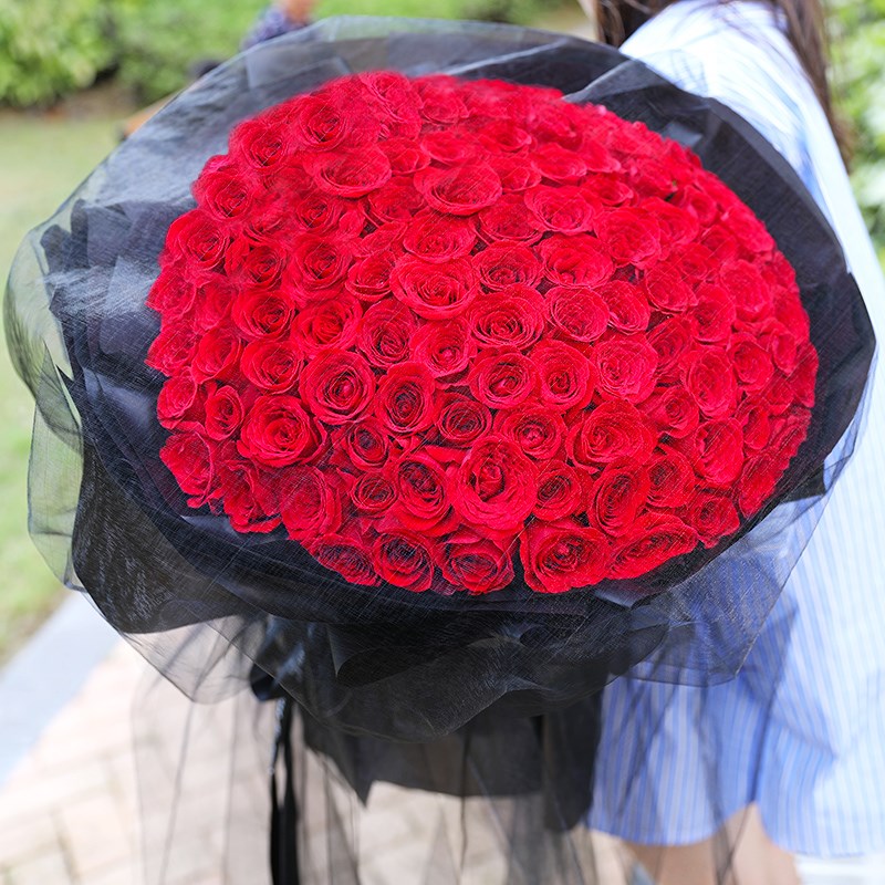99朵红玫瑰花束鲜花速递湖南株洲荷塘区芦淞区石峰区天元区同城送