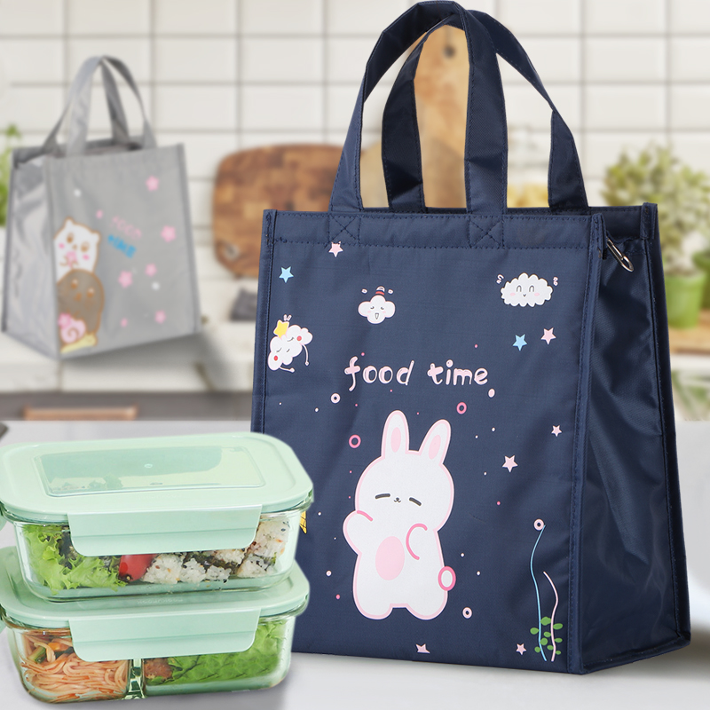 饭盒包手提袋大容量夏季保温包手提便当袋是包装学生带餐饭袋冰包