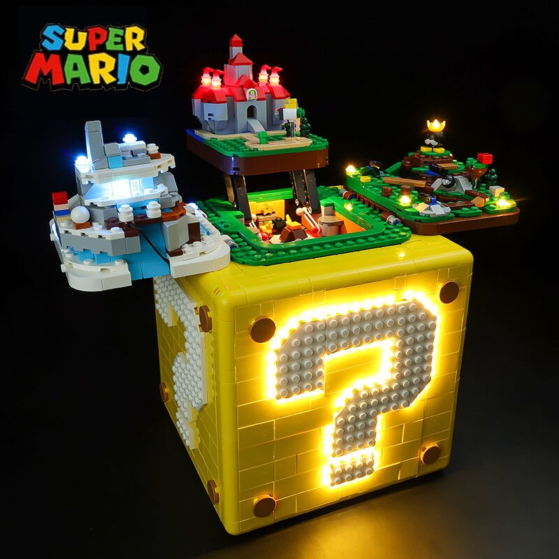 超级马里奥64问号箱盒子积木71395成年高难度立体型拼装砖块玩具