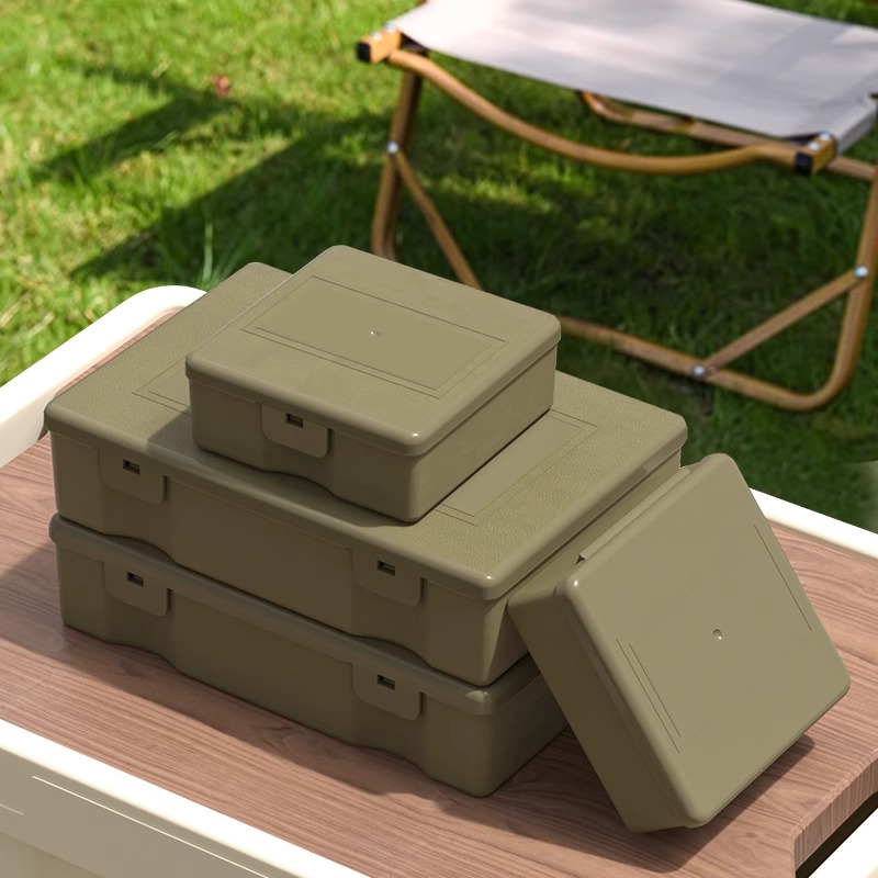 桌面收纳盒户外旅行露营迷你储物盒整理盒有盖野营小型工具杂物盒