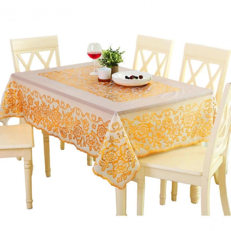 欧式茶几桌布防水防烫防油PVC台布长方形家用免洗餐桌布防滑盖布