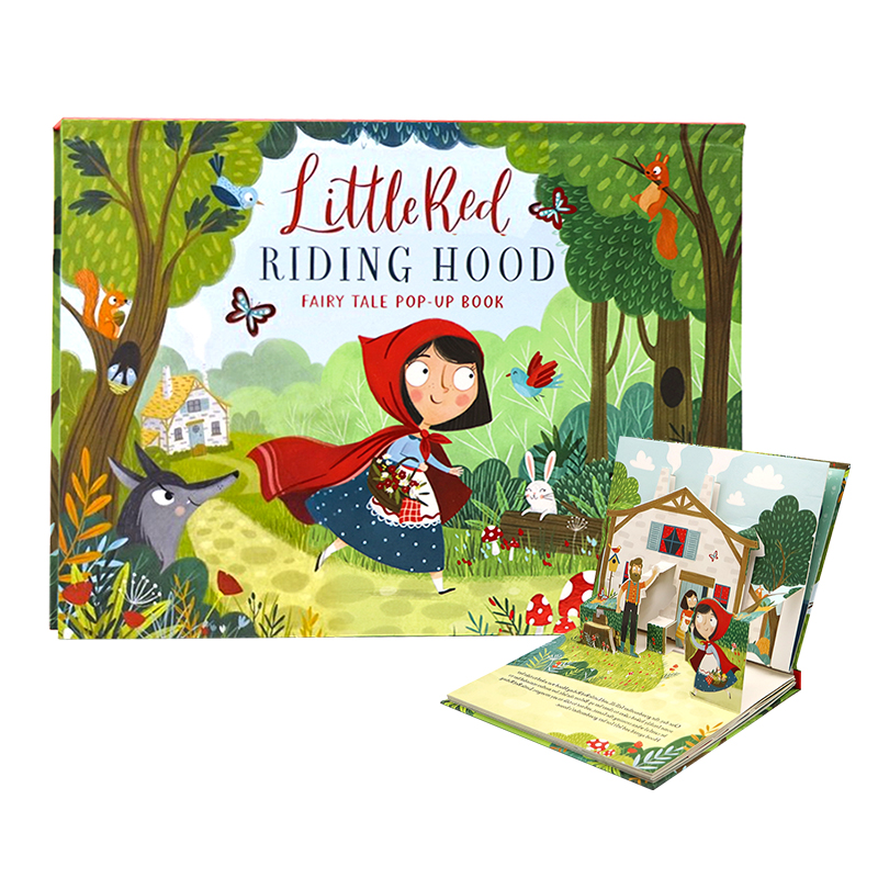小红帽立体童话书 英文原版绘本 Little Red Riding Hood Fairy Tale Pop-up Book 图画故事纸板立体书 Samara Hardy 亲子睡前读物