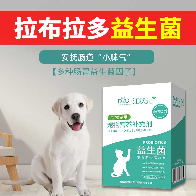 拉布拉多益生菌粉宠物狗狗吃的肠胃用品幼犬成犬通用营养品补充剂