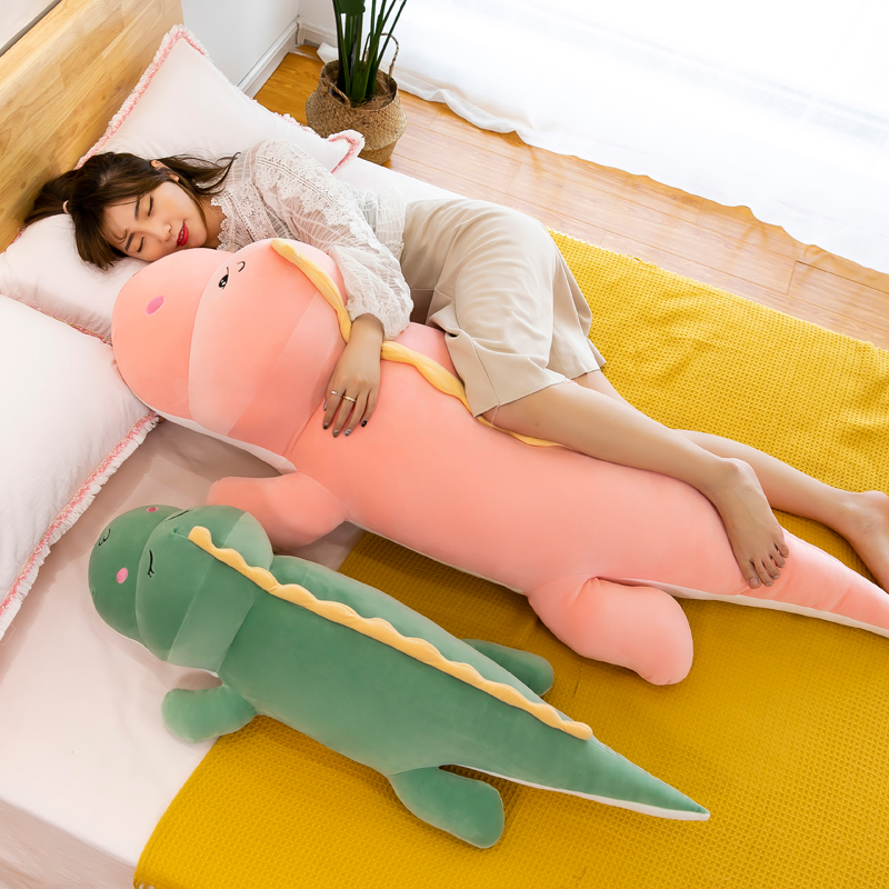 可爱趴趴恐龙毛绒玩具公仔大号女生抱着睡觉抱枕长条枕超萌送女孩