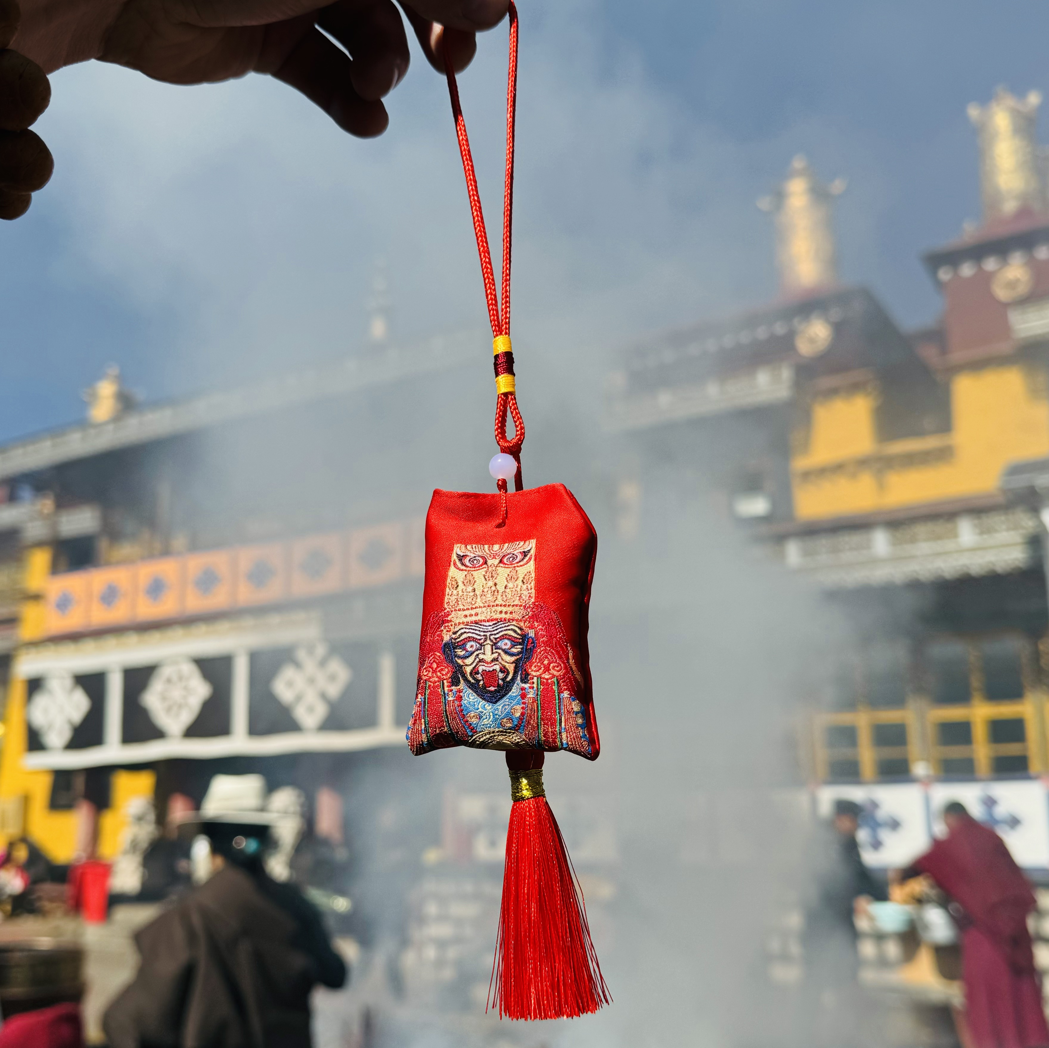 西藏拉萨扎基 代购扎基拉姆招财香囊 聚财 财运香包护身文殊香包