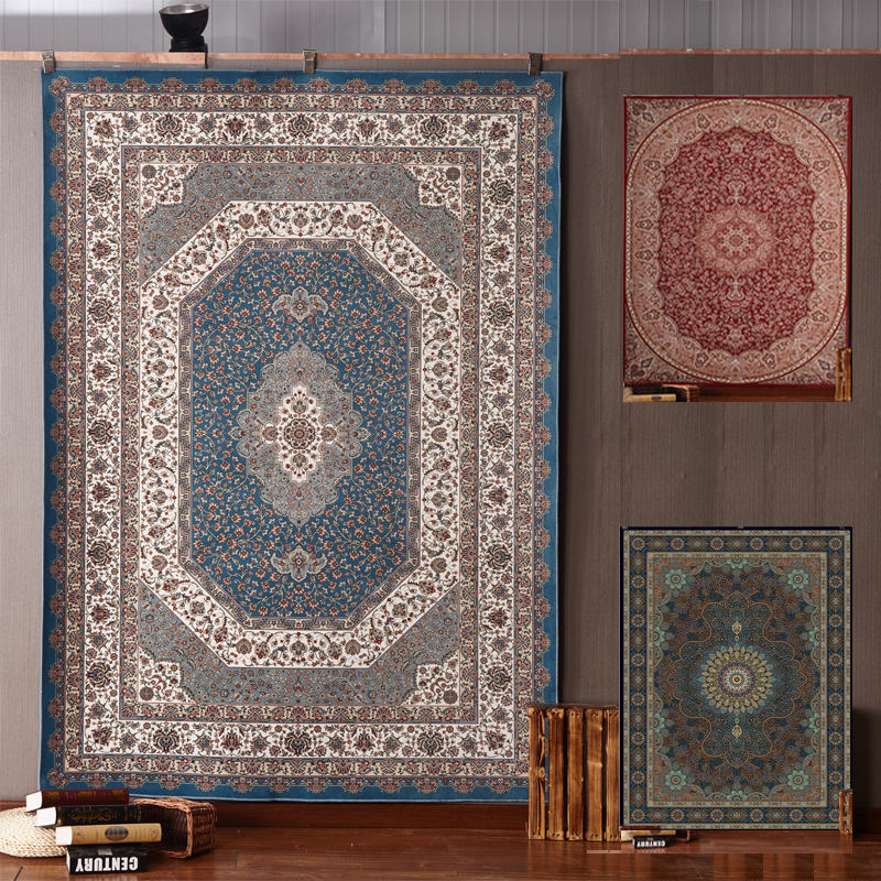 欧式土耳其地毯客厅美式轻奢复古波斯民族风沙发茶几毯卧室床边垫