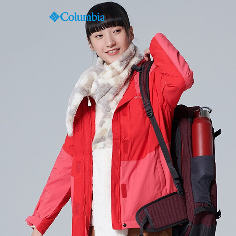 哥伦比亚女棉服登山徒步户外运动轻便保暖连帽棉服外套 WR7010010