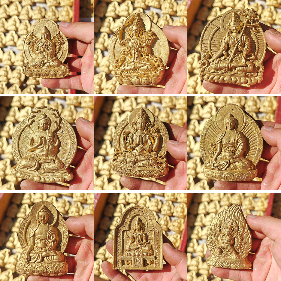 【造佛像】大号 西藏传统手工擦擦泥土造像塑像 文殊度母药师佛