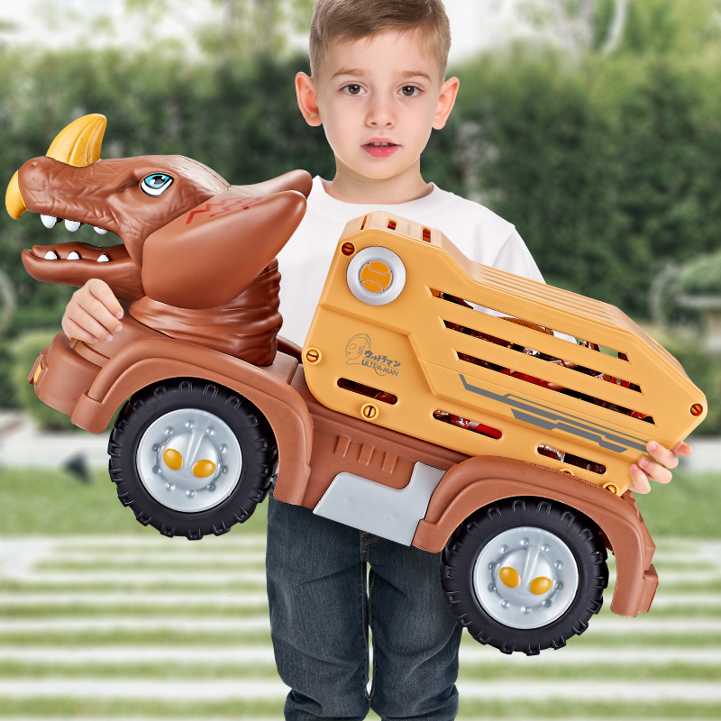 越野车奥特曼玩具儿童工程车机器人恐龙武器套装机器人玩具小男孩