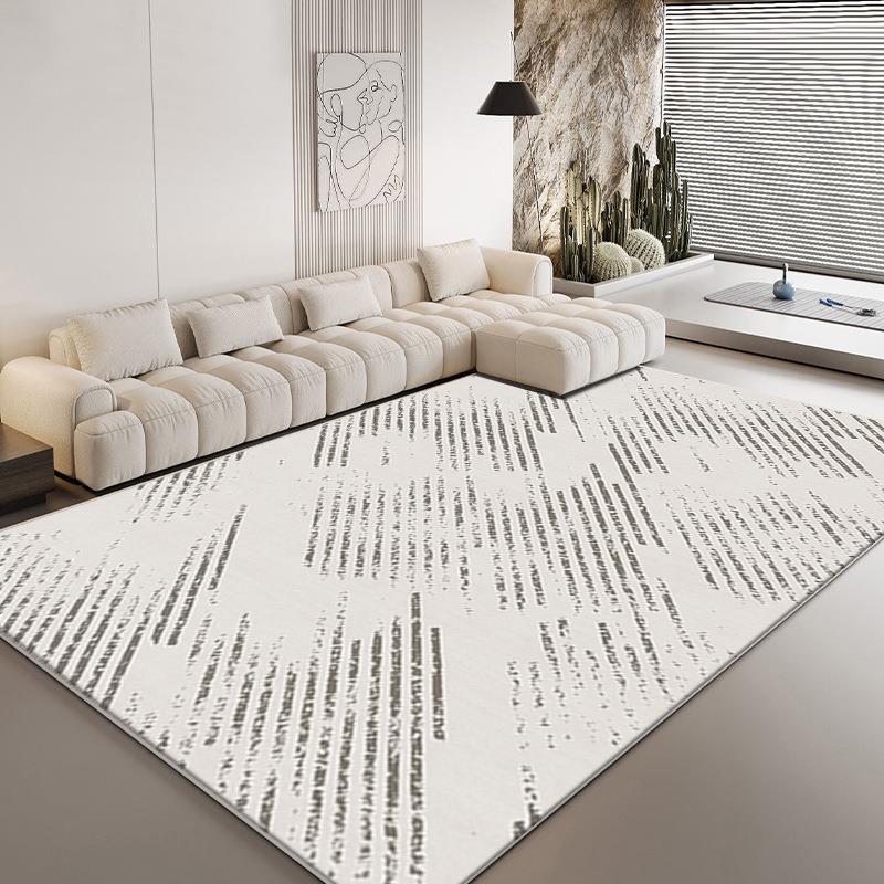日式抽象客厅地毯厂家直销印花可水洗地垫家用线条满铺地毯