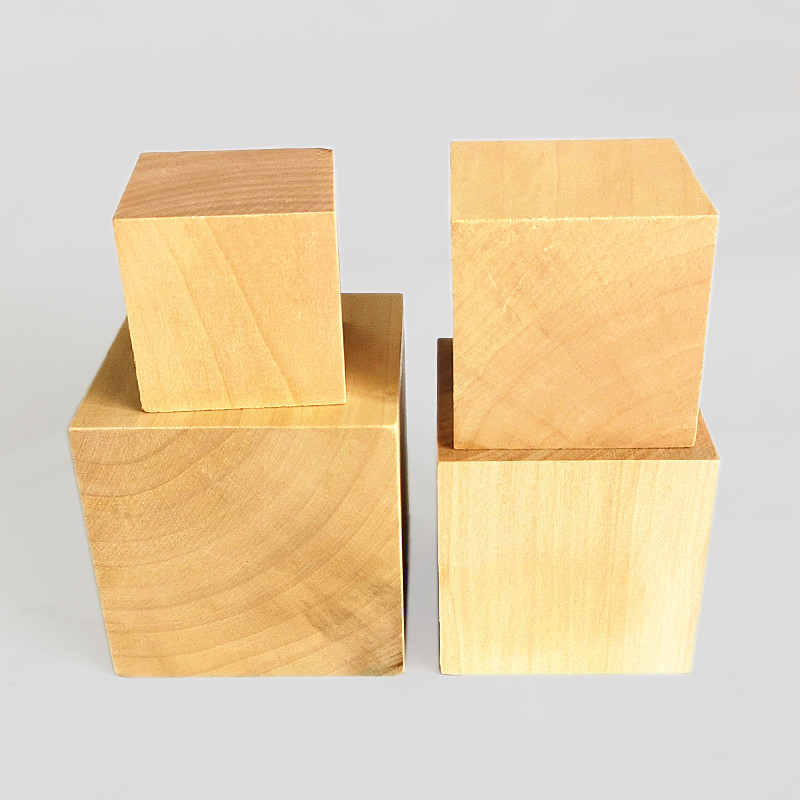 干实木立方体不发霉方木块不开裂正方体形教具小木块积木家具脚垫