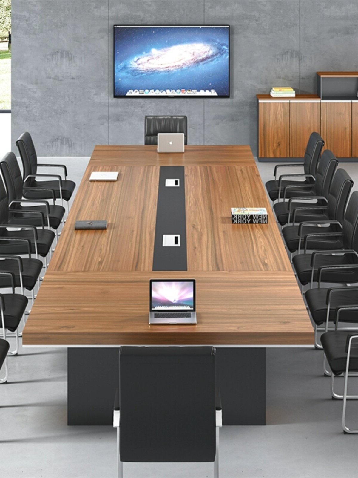 定制时仁办公家具大型加厚会议桌椅组合现代简约会议培训卓接待洽