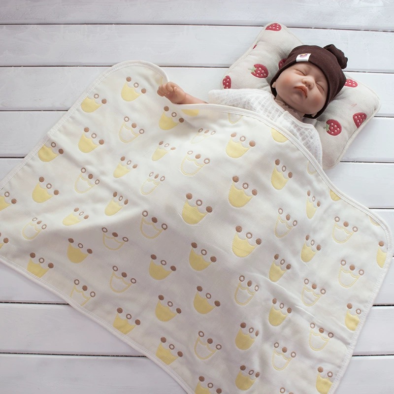 纯棉三层六层纱布推车小被子宝宝空调被新生儿抱被婴儿夏凉被盖毯