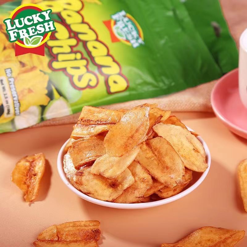 菲律宾原装进口Lucky Fresh纳菲琪香蕉片脆片水果干办公休闲零食