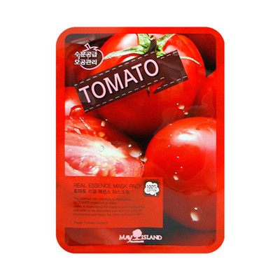 韩国MAY ISLAND西红柿10张蚕丝美容护肤面膜补水保湿清洁增加弹力