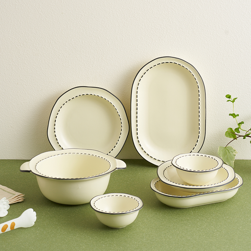 肆月餐具套装碗碟套装家用日式轻奢陶瓷碗盘碗筷家庭组合高档餐具