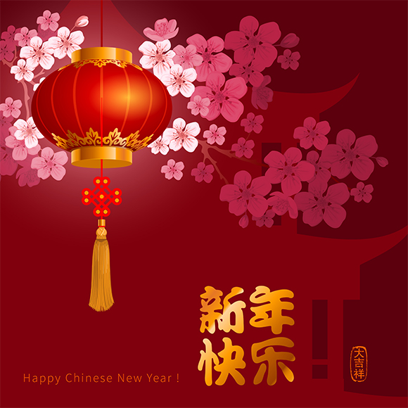 w8079 eps矢量图中国喜庆红色新年春节结婚福字图案背景设计素材